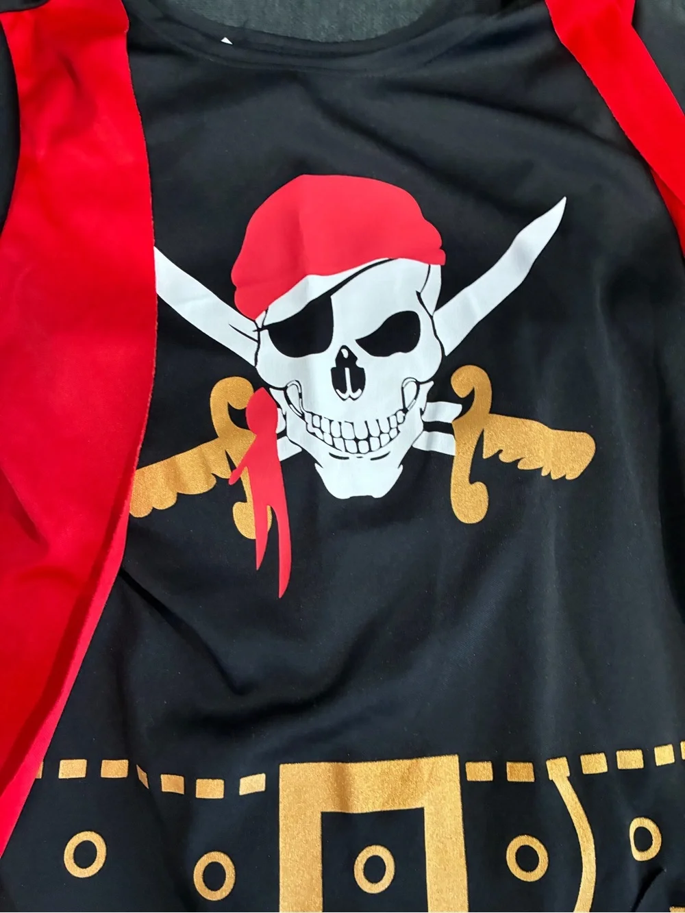 Boys Halloween Bundle Lot - Pirate Costume Jack O Lantern Shirt Size 5/6